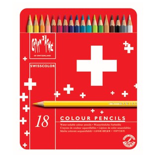 Caran d’ache(คารันดาช) Swisscolor สีไม้ระบายน้ำเกรดเริ่มต้น 18 สี กล่องโลหะ #1285.718
