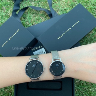 Daniel wellington Dw classic black petite sterling 28mm&amp;32mm&amp;36mm พร้อมส่ง‼️