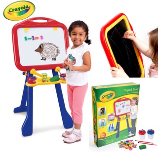 ของแท้🇺🇸 กระดาน Crayola 4-in-1 Tripod Easel with Dry-Erase Board and Chalkboard, Great for Home and Travel