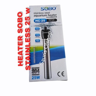 Sobo เครื่องทําน้ําอุ่นสแตนเลส 25 วัตต์ Sobo Aquarium Heather Water Heater