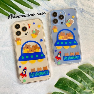 🌈 พร้อมส่ง 🛸 &lt; Momocase Korea &gt; Space Bear Jelly Case เคสหมีอวกาศ ลิขสิทธิ์แท้ 100% (13 Pro Max/13 Pro)