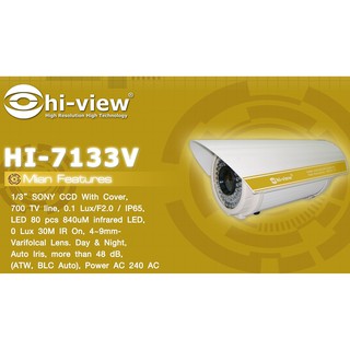 #กล้องวงจรปิด #ยี่ห้อ Hi View #รุ่น Hi-7133V #พร้อม Adapter  พร้อมใช้งาน สภาพนางฟ้า ไม่เคยใช้งาน ใหม่กิ๊ฟ #ราคาถูก