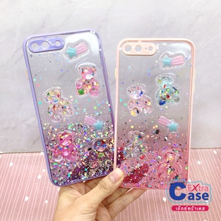 SSA12(5G) A20A30 A22(5G) A32(5G) A52(5G)  เคสมือถือ TPU ขอบสีกันกล้อง กากเพชรกริตเตอร์ไล่สีติดอไหล่หมี