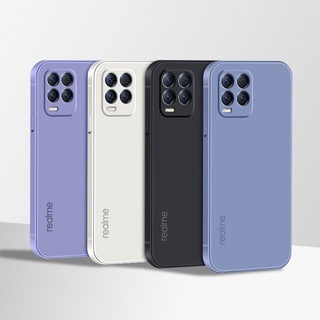 แท้ เคสโทรศัพท์มือถือ ซิลิโคนนิ่ม ทรงสี่เหลี่ยม สีแคนดี้ สําหรับ OPPO Realme 8 Pro 4G C20 C20A C11 2021