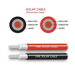 Link สายไฟโซล่าเซลล์ PV Solar Cable 4.0 mm2 รุ่น CB-1040AR-1สีแดง ความยาว 100 เมตร