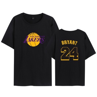 เสื้อยืดแขนสั้น ทรงหลวม ลายบาสเก็ตบอล KOBE สีดํา สําหรับผู้ชายS-5XL