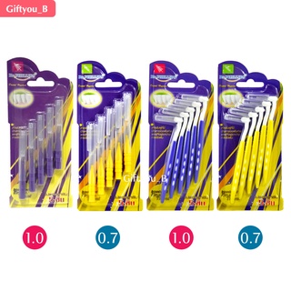 Dr.Phillips Interdental Brush Travel 5 ชิ้น/แผง - แปรงซอกฟัน สำหรับพกพา พร้อมปลอกหุ้ม - แปรงเล็ก แปรงสำหรับคนจัดฟัน