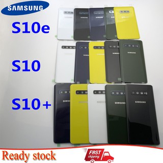 ฝาหลัง Samsung Galaxy S10 S10E S10 Plus ฝาครอบเลนส์กล้องสําหรับ have stock Samsung  S10 S10e S10 Plus Battery Cover Back Glass Replace Rear Door Housing Case Camera Glass Lens Frame Samsung Galaxy S10 S10e S10 Plus back cover