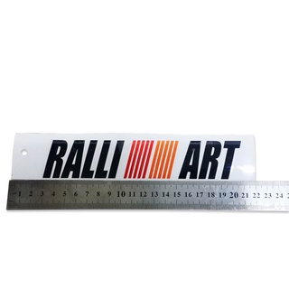 สติ๊กเกอร์ sticker RALLIART ยาว 22 CM สติ๊กเกอร์ แรนลี่อาร์ท ดำ แดง ส้ม 1ชิ้น มีบริการเก็บเงินปลายทาง