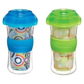 Munchkin : MNK15168 ถ้วยหัดดื่ม Click Lock 9oz Decorated Insulated Big Kid Cup - 2pk