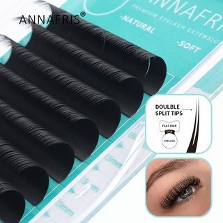 Annafris Ellipse Flat Lash พรีเมี่ยม เคลือบด้าน แบน วงรี ต่อขนตาเดี่ยว นุ่ม ธรรมชาติ แยก เคล็ดลับ ขนตาปลอม