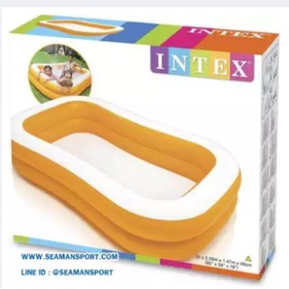 Intex 57181 สระว่ายน้ำเป่าลม สีส้ม