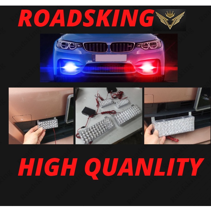 MYVI AXIA ALZA BEZZA WIRA รถ 12V ไฟเตือนแฟลช LED ตํารวจฉุกเฉินตํารวจ Strobe Strobe Strobe โคมไฟ