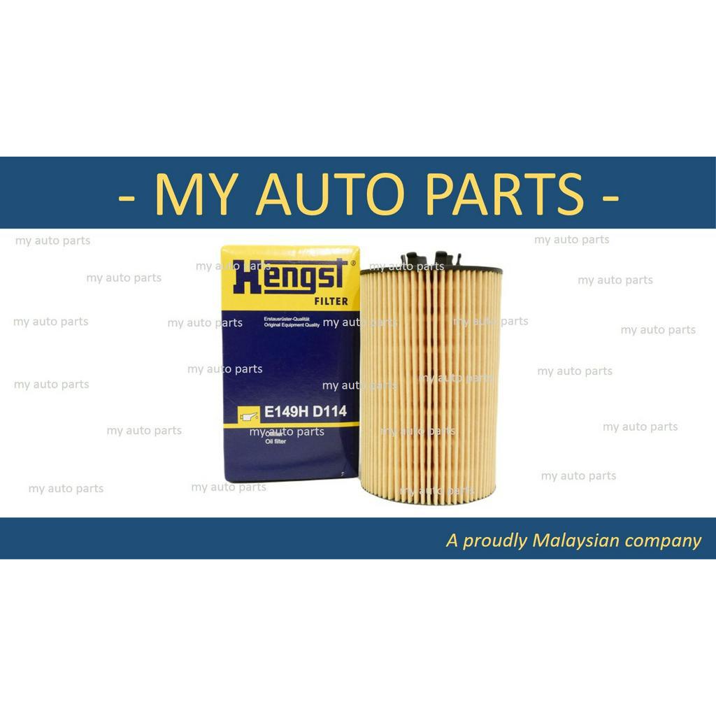 (E149H D114) กรองน้ํามันเครื่อง HENGST MERCEDES MB W204/ C63, W211, W212/ E63, W164/ML63, W221/CL63/