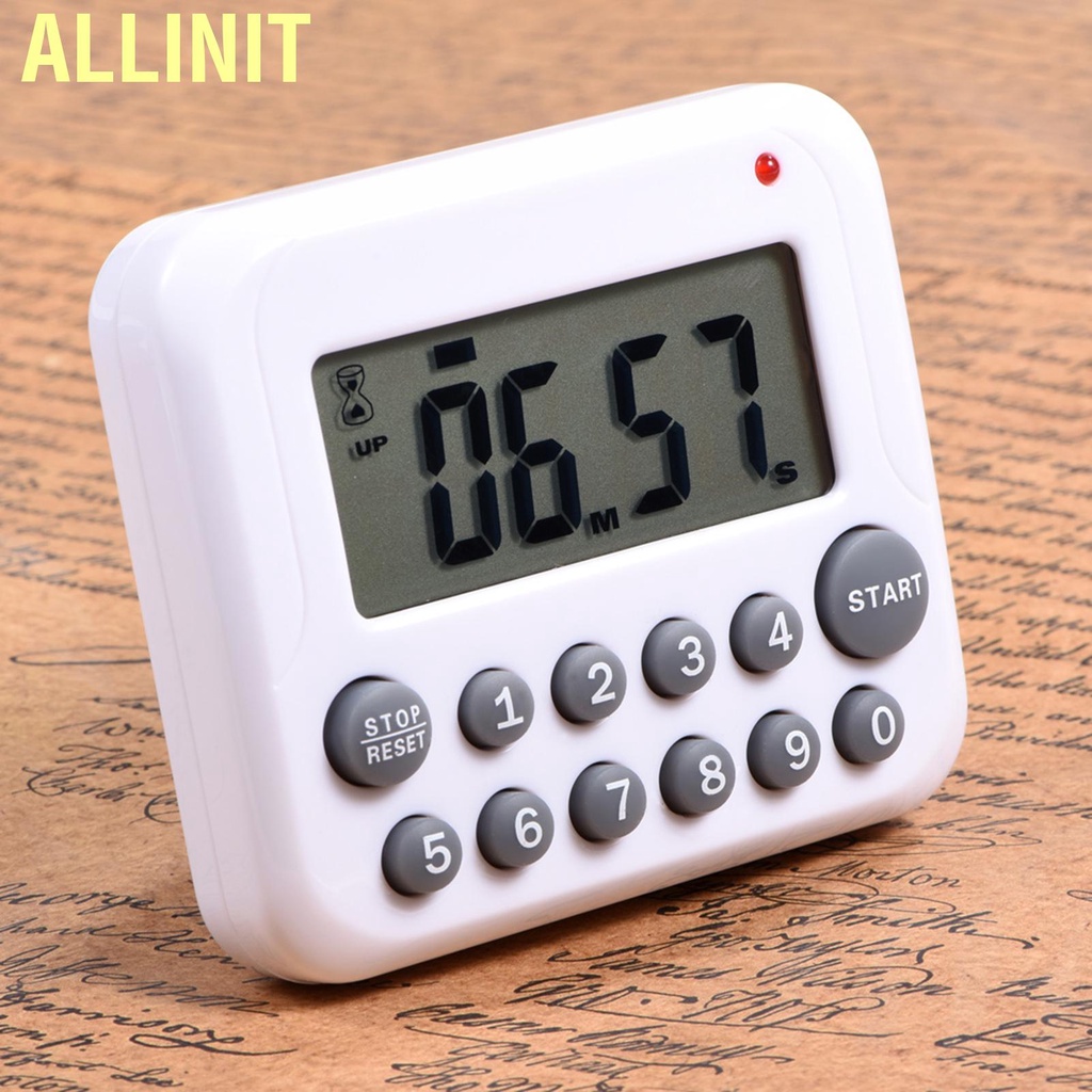 Allinit 【พร้อมส่ง】นาฬิกาจับเวลาดิจิตอล Lcd ในการดำเนินการอาหารในครัว