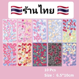 BowboShop🎀(Y) สติกเกอร์ริบบิ้น เลเซอร์/สติกเกอร์ตกแต่ง🇹🇭พร้อมส่งจากไทย🇹🇭