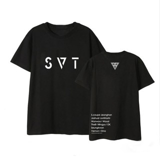 คอตต้อนคอกลมเสื้อยืดแขนสั้นผ้าฝ้ายพิมพ์ลาย Seventeen ฤดูใบไม้ผลิและฤดูร้อนคู่จดหมายพิมพ์ลำลองหลวมแขนสั้นS-5XL