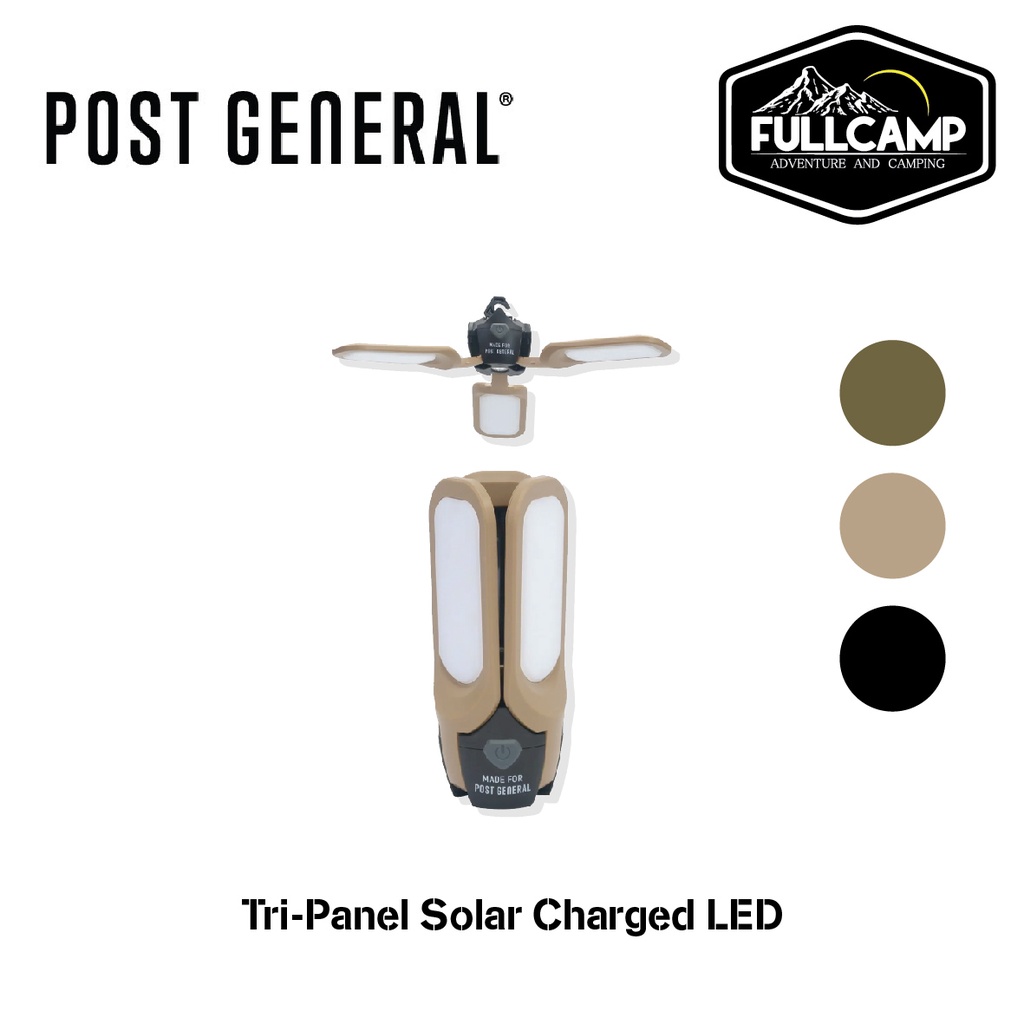 Post General TRI-Panel Solar Charge LED โคมไฟ ตะเกียงเเคมป์ปิ้ง