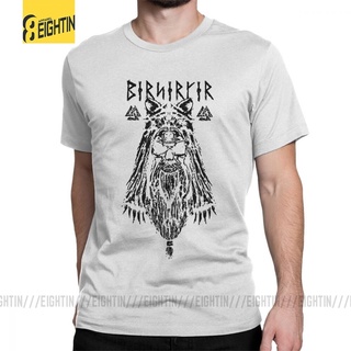 เสื้อยืดคอกลม แขนสั้น ผ้าฝ้าย ลาย Viking Berserker สไตล์วินเทจ สําหรับผู้ชาย