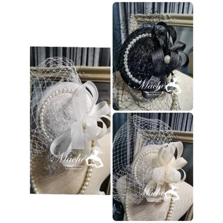 SETN009กิ๊บหมวก ผู้ดีอังกฤษ fascinator​ สไตส์คุณหนูผู้ดีอังกฤษ​ กิ๊บหมวก