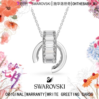 Swaroski สร้อยคอชุบโรเดียม สีขาว สําหรับแฟนสาว