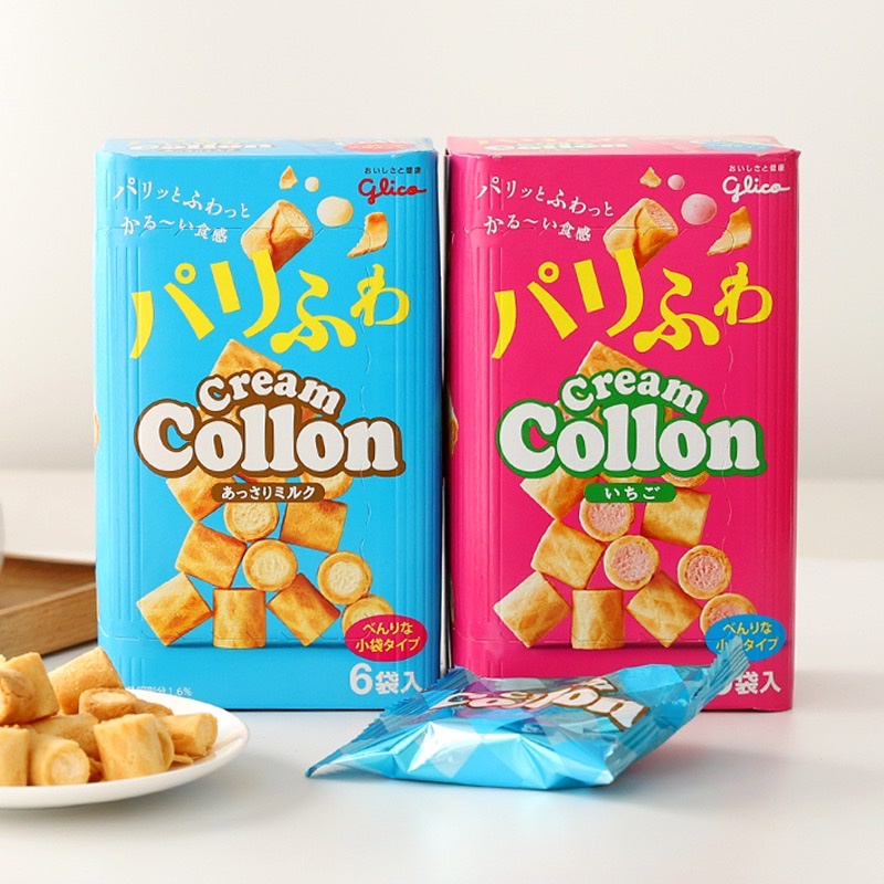 Glico Cream Collon กูกิโกะ ขนมโคลอน ขนมนำเข้าแท้จากญี่ปุน