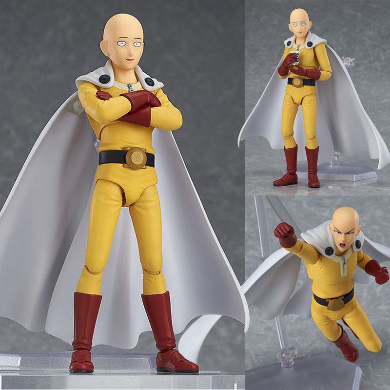เด ็ ก One Punch Man Saitama ( Figma ver.🌹 15cm #310 Action Figure One-Punch Hero Caped Baldy Bald Cape บรรจุในกล ่ อง