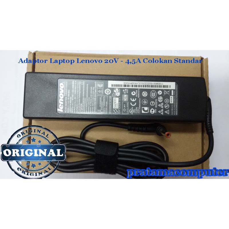 ต้นฉบับ Lenovo 20v 4.5A แล็ปท็อปอะแดปเตอร์/เครื่องชาร์จปลั๊กมาตรฐานสําหรับ G450 G460 Z460 Series