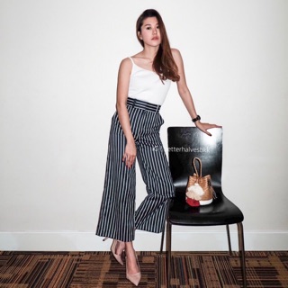 BH0215 2 Tones stripe trousers