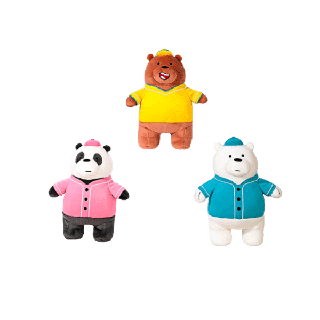 MINISO ตุ๊กตา ตุ๊กตาหมี ตุ๊กตานุ่มนิ่ม ตุ๊กตาแบบยืน ตุ๊กตาใส่ชุด ของเล่น ของขวัญวันเกิด We Bare Bears Collection 4.0