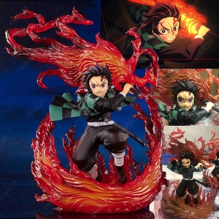 โมเดล Demon Slayer Tanjiro Hinokami Kagura (Hinokami Kagura Ver.) Sun Breathing 21cm Tanjiro Kamado Anime Kimetsu No Yaiba Figurine PVC Model Figure Flash Dance Figuarts ZERO ดาบพิฆาตอสูร