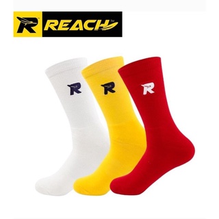 ซื้อ 2 ฟรี 1 !! Reach Tournament Sock ถุงเท้ากีฬา สีพื้น มี 3 สี ให้เลือก