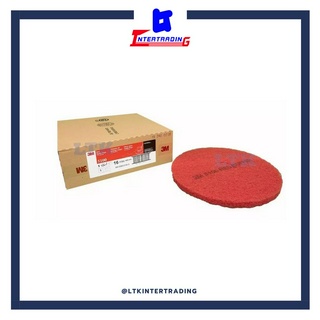 แผ่นขัดพื้น 3M สีแดง ขนาด 16,18,20 นิ้ว (บรรจุ 5แผ่น/กล่อง)