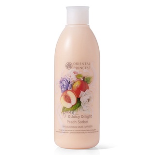 Oriental Princess Fresh &amp; Juicy Delight Peach Sorbet Shimmering Moisturiser โลชั่นผิวกาย 250ml