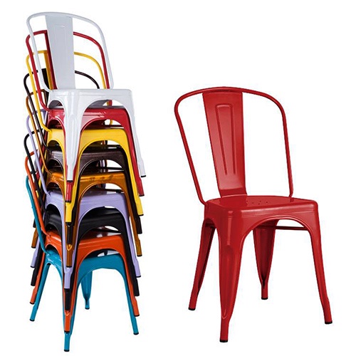 furnituredirect เก้าอี้เหล็กมีพนังพิง เก้าอี้รับประทานอาหาร YF-1594