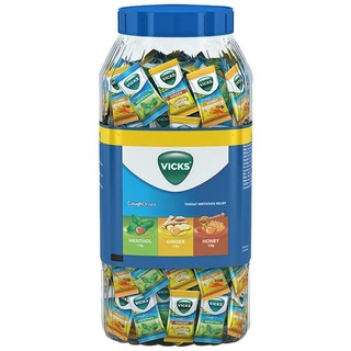 Vicks Drop ลูกอมบรรเทาอาการไอ 1 กระปุก 200 เม็ด