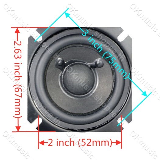 ✙AURA 2.5 นิ้ว 4ohm 15w HIFI full range speaker ระดับไข้เสียงขนาดใหญ่เต็มความถี่ ดอกลําโพง ดอกซับ ดอกลําโพง diy #021