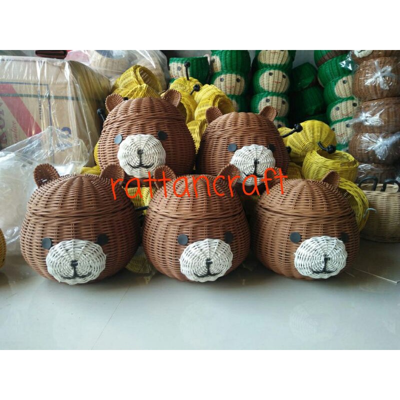 หมีหวายเส้นผ่านศูนย์กลาง20ซม./หัวหมีหวาย/หวายตัวละคร
