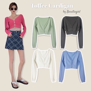 Toffee Cardigan 🍬 ลดเหลือ 153 ใส่โค้ด WYNZFG • พร้อมส่ง ★ คาร์ดิแกนไหมพรม Becutiegirl