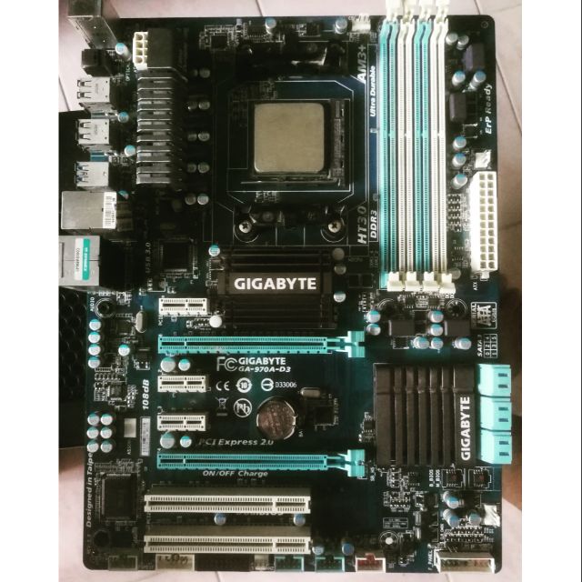 MB GIGABYTE GA-970A-D3 พร้อม CPU AMD ATHLON ×455 และ HEATSYNC ใช้งานได้100%