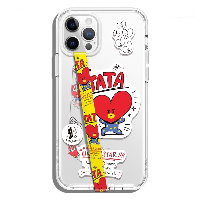 elago BT21 iPhone Strap with Stickers for smartphone อุปกรณ์เสริมสายคล้องมือถือพร้อมสติกเกอร์แต่งเคส