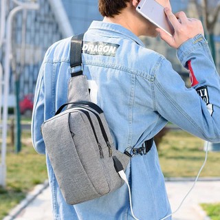 กระเป๋าคาดอก Square กระเป๋าแฟชั่นผู้ชาย F061
