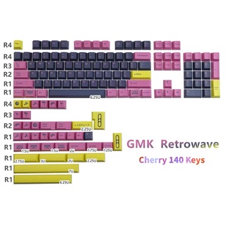 ปุ่มกดคีย์บอร์ด 140 คีย์ ลายเชอร์รี่ PBT ISO Enter TM680 3u 7u