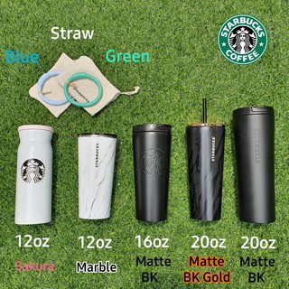 แก้ว สตาร์บัคส์คอลเลคชั่นซากุระ Starbucks New Collection Sakura Blossom White Minimalist Marble Matte Black Classic