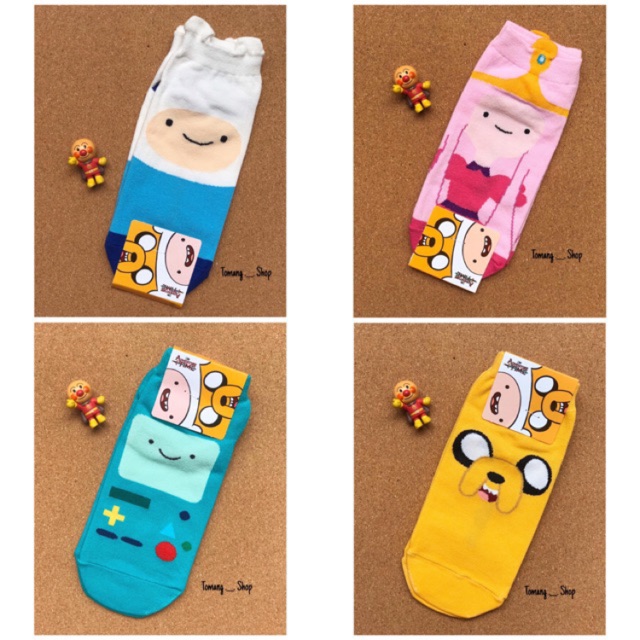 [พร้อมส่ง]!! ถุงเท้าเกาหลี (Sock) ลายการ์ตูนแอดเวนเจอร์ (Adventure Time) น่ารัก ถุงเท้าแฟชั่น