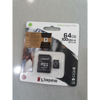 Kingstan Micro SD card 64GB   ใช้ได้โทรศัพท์ทุกรุ่นCLASS10 ของแท้100%รับประกันตลอดอายุการใช้งาน