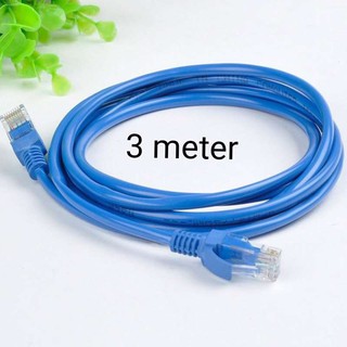 สายแลนสำเร็จรูปพร้อมใช้งาน ยาว 3 เมตร UTP Cable Cat5e 3M(Blue)