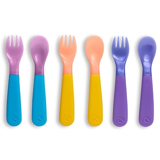 คู่ช้อนส้อมเปลี่ยนสีอุณหภูมิร้อนเย็น Munchkin Color Reveal สำหรับเด็ก 12 เดือน+ แท