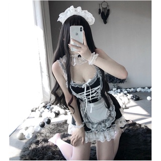 ชุดคอสเพลย์เมดสาว (สีดำ) รุ่น T002