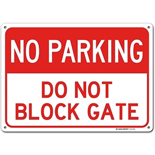 ใหม่ ป้ายโลหะดีบุก ลาย Do Not Block Gate แฟชั่น สําหรับตกแต่งผนังบ้าน